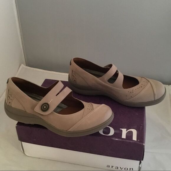 Aravon REVshow Mary Jane in Taupe (A14) - Picture 1 of 7
